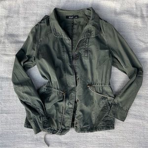 Army Green Anorak Style Light Utility Jacket